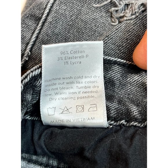 JBD Women's Cut-Off Denim Shorts Distressed High Rise Cotton Black Size Medium - Picture 9 of 9